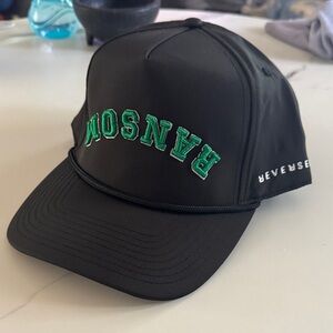 RANSOM Black Baseball Cap with Green Embroidered Logo